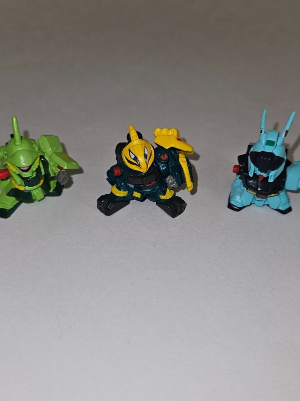 3 VTG Gundam Figure Lot Small Mini Superior Defender Bandai MISSING ARMS READ